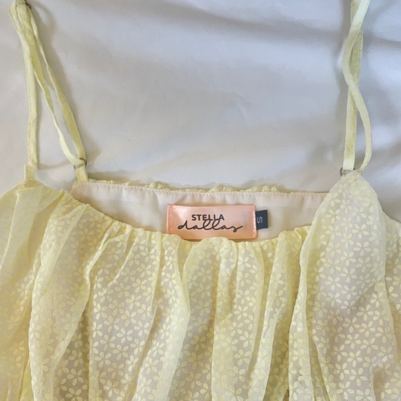 Stella Dallas - Yellow flower print mini dress - size small - Picture 2 of 3